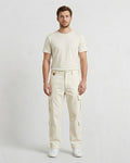 Men's Premium Cargo Trousers - Multi Pocket Casual Wear (cream/off white)
